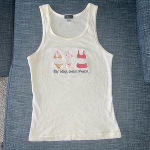 Vintage It’s Bitsy Teeny Weeny yellow polka dot bikini tank top